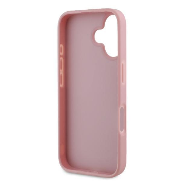 Guess case for iPhone 16 6,1" GUHCP16SHG4SGP Fixed Glitter Big 4G pink