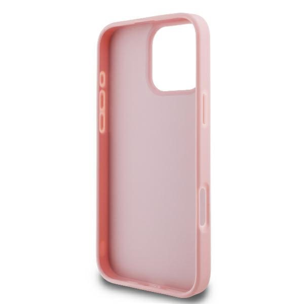 Guess case for iPhone 16 Pro 6,3" GUHCP16LHG4SGP Fixed Glitter Big 4G pink