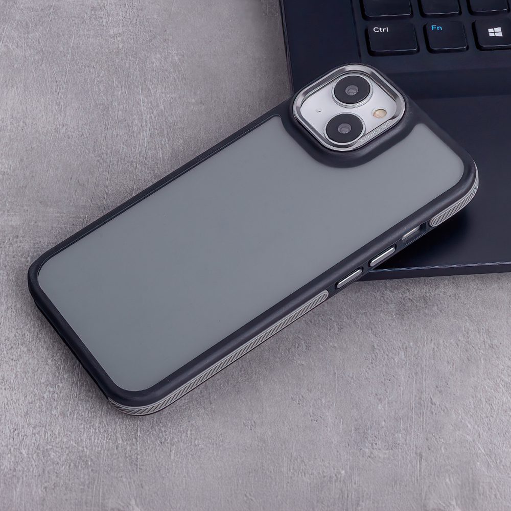 413842_oryg Crystal Black case for iPhone 16 Plus 6,7" grey