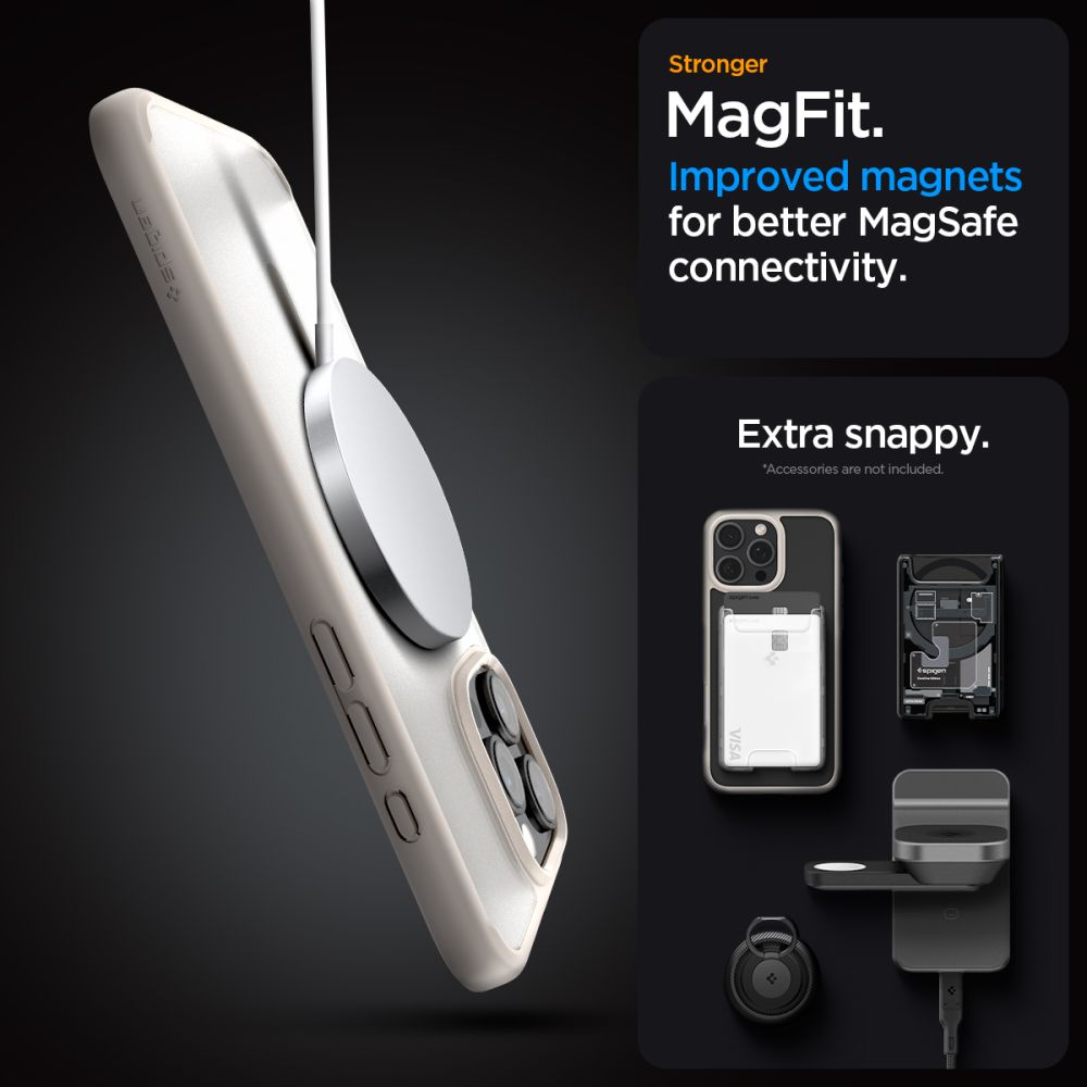 414094_oryg Spigen Ultra Hybrid Mag Magsafe case for iPhone 16 Pro Max 6,9" frost natural titanium