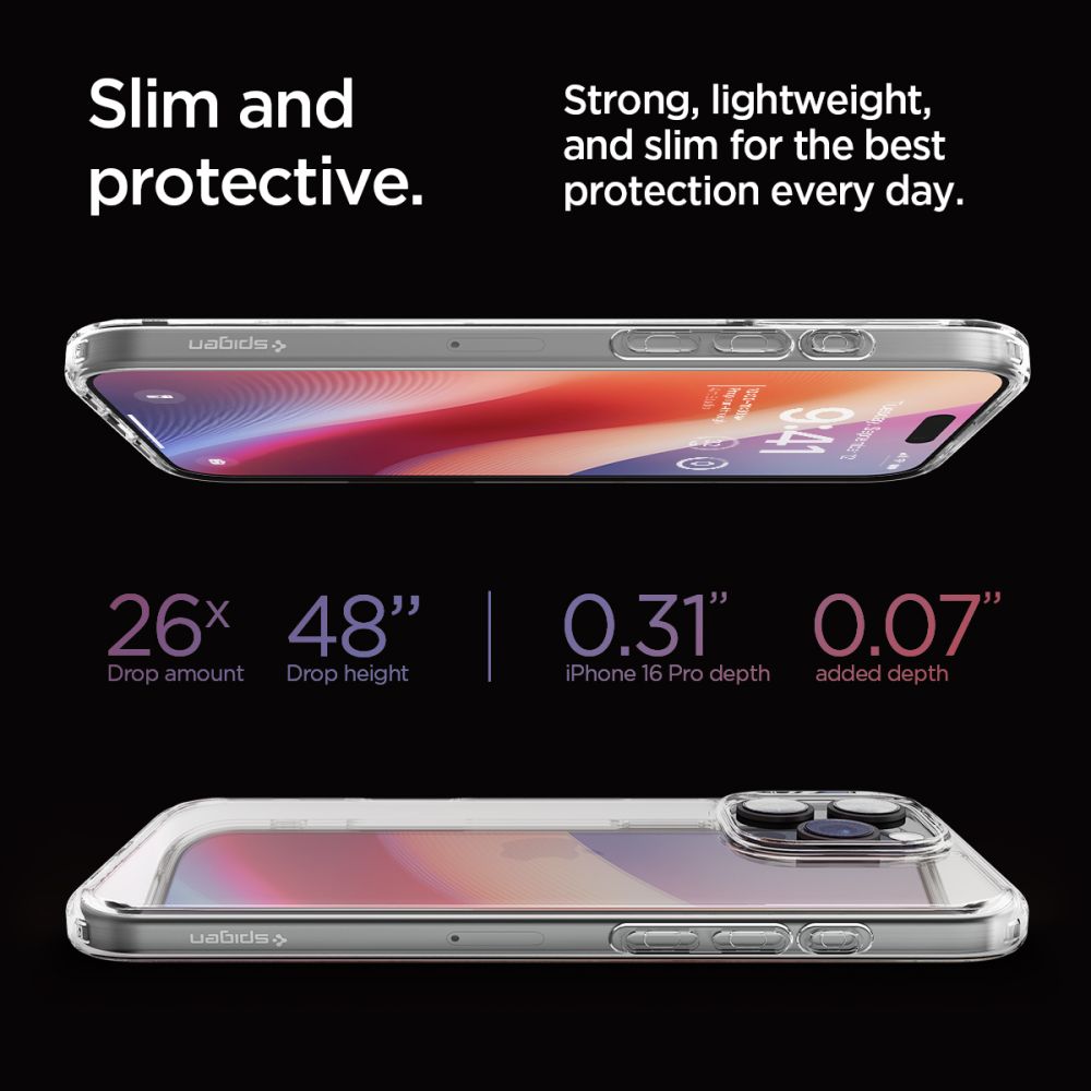 414359_oryg Spigen Ultra Hybrid case for iPhone 16 Pro 6,3" crystal clear