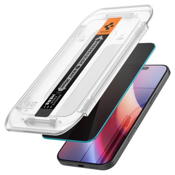 414609_oryg Spigen Glas.Tr ”Ez Fit” 2-Pack for iPhone 16 Pro 6,3" privacy
