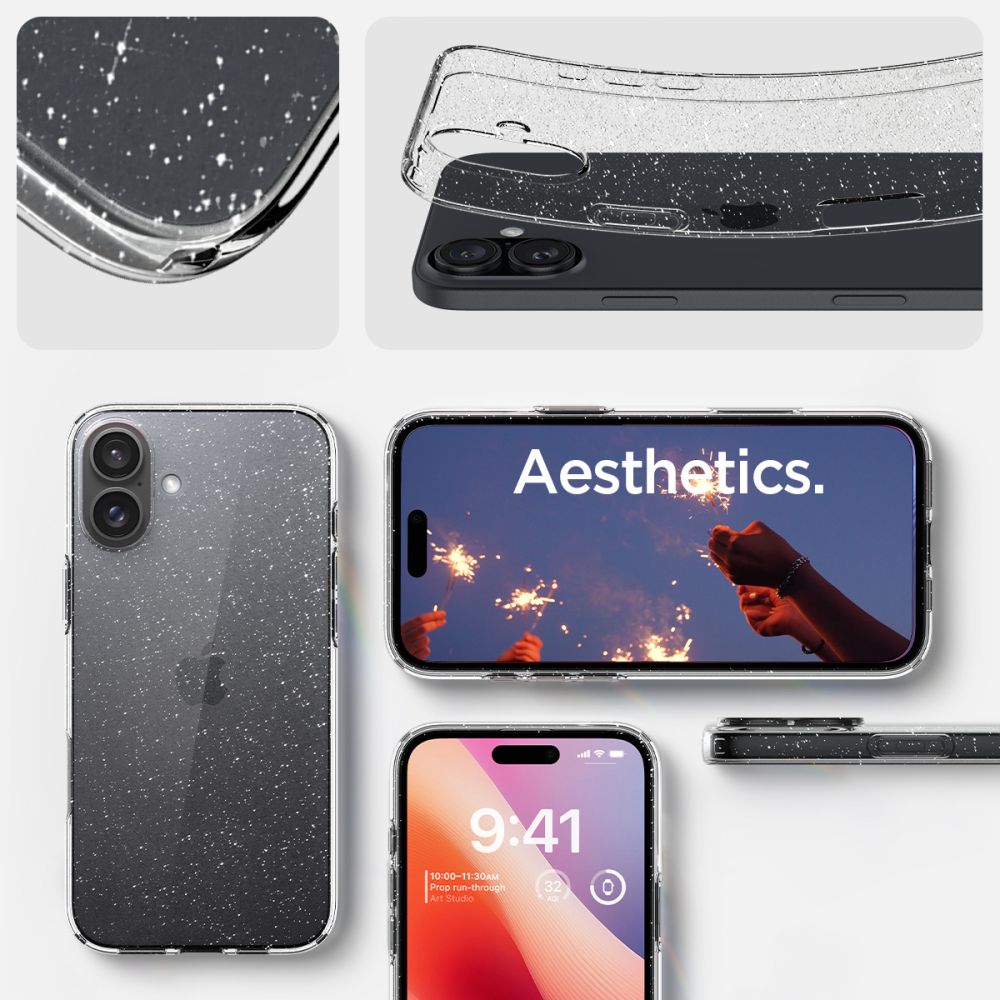 414685_oryg Spigen Liquid Crystal case for iPhone 16 6,1" glitter crystal
