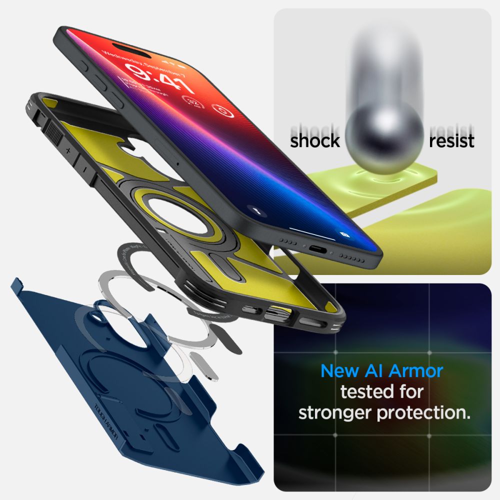 Spigen Tough Armor Mag Magsafe case for iPhone 16 6,1" navy blue