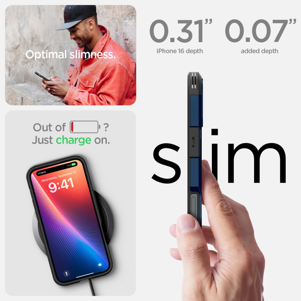 Spigen Tough Armor Mag Magsafe case for iPhone 16 6,1" navy blue