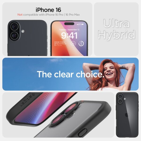 414803_oryg Spigen Ultra Hybrid case for iPhone 16 6,1" matte black