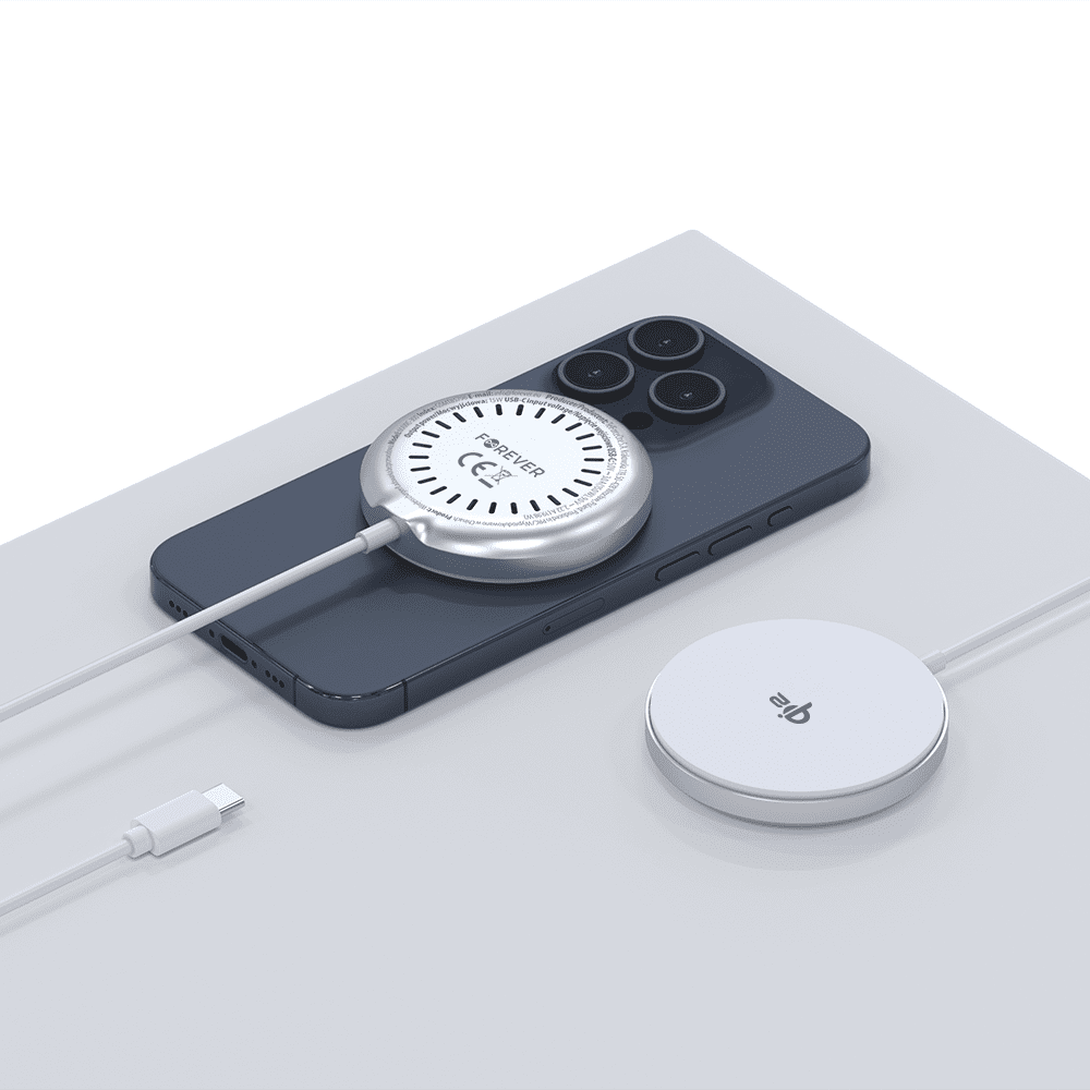 414928_oryg Forever MAWC-300 magnetic wireless charger Qi2 15W silver