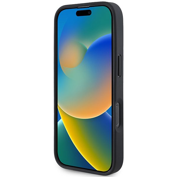 BMW case for iPhone 16 Pro 6,3" BMHCP16LSLLBK Hardcase Leather Hot Stamp black