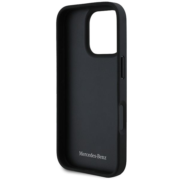 Mercedes case for iPhone 16 Pro 6,3" MEHCP16L23RWRSK Hardcase MB Waves Leather black