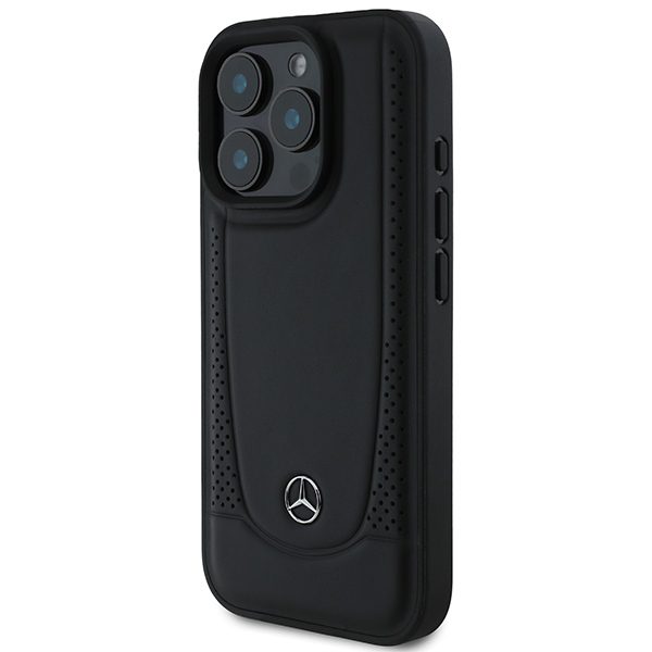 Mercedes case for iPhone 16 Pro 6,3" MEHCP16LARMBK Hardcase Leather Urban black