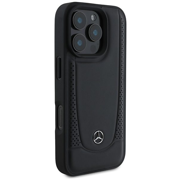 Mercedes case for iPhone 16 Pro 6,3" MEHCP16LARMBK Hardcase Leather Urban black