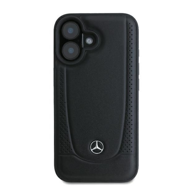 Mercedes case for iPhone 16 6,1" MEHCP16SARMBK Hardcase Leather Urban black