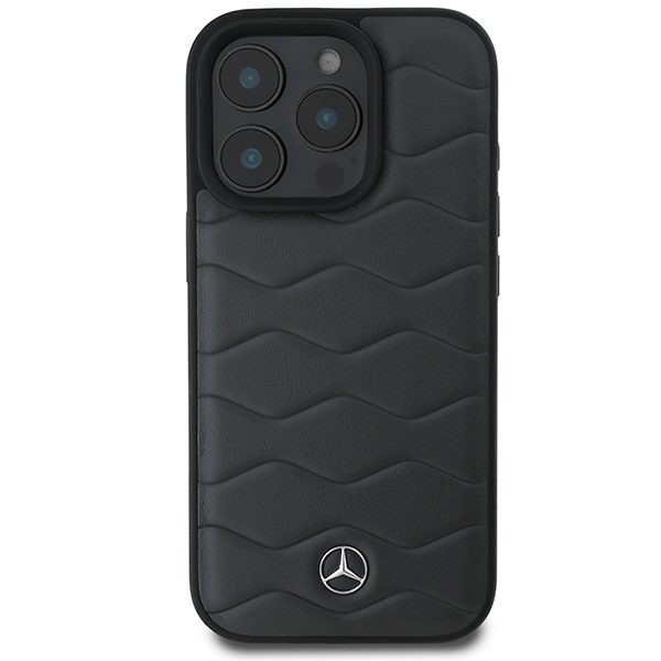 Mercedes case for iPhone 16 Pro Max 6,9" MEHCP16X23RWRSA Hardcase MB Waves Leather anthracite gray