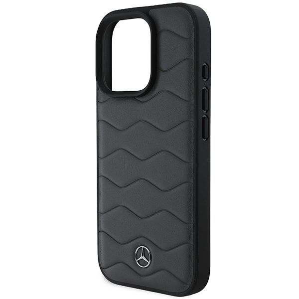 Mercedes case for iPhone 16 Pro Max 6,9" MEHCP16X23RWRSA Hardcase MB Waves Leather anthracite gray