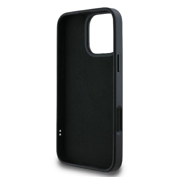 Karl Lagerfeld case for iPhone 16 Pro 6,3" KLHCP16L3DRKSDLK black Hard 3D Rubber Bicolor Signature
