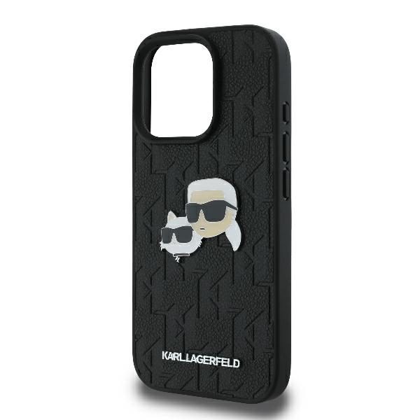 Karl Lagerfeld case for iPhone 16 Pro 6,3" KLHCP16LPGKLKCPK black Hard Monogram Karl&Choupette Head Pin