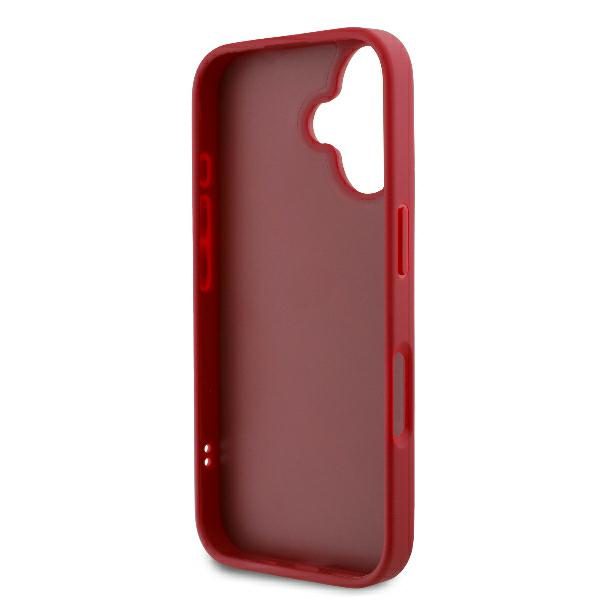 415406_oryg Karl Lagerfeld case for iPhone 16 6,1" KLHCP16SPQDSMGR red Hard Diagonal Quilted Script