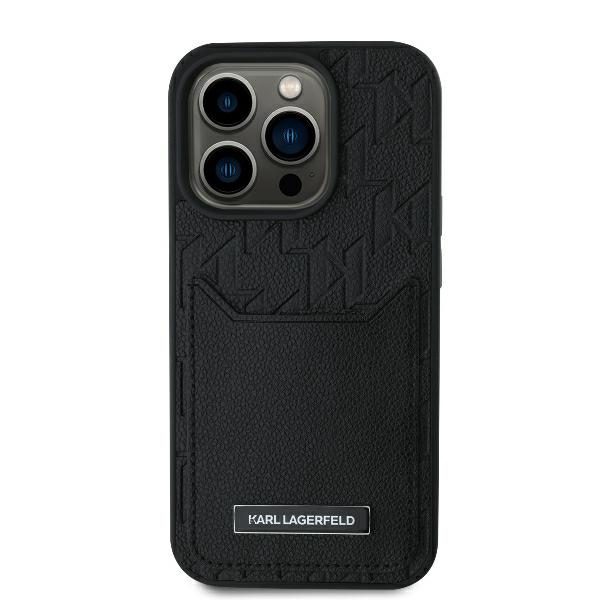 415410_oryg Karl Lagerfeld case for iPhone 16 Pro Max 6,9" KLHCP16XPGKHPRPK black Hard Cardslots Monogram