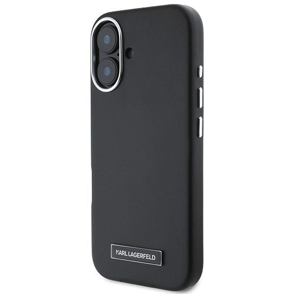 Karl Lagerfeld case for iPhone 16 Plus 6,7" KLHMP16MPGMSRPK black Hard FW Metal Plate MagSafe