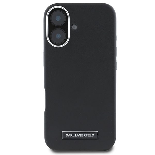 Karl Lagerfeld case for iPhone 16 Plus 6,7" KLHMP16MPGMSRPK black Hard FW Metal Plate MagSafe
