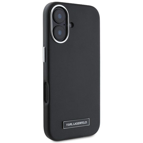 Karl Lagerfeld case for iPhone 16 Plus 6,7" KLHMP16MPGMSRPK black Hard FW Metal Plate MagSafe