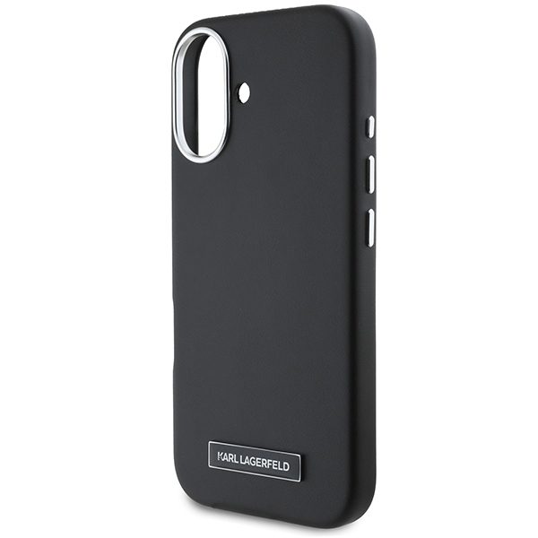Karl Lagerfeld case for iPhone 16 Plus 6,7" KLHMP16MPGMSRPK black Hard FW Metal Plate MagSafe