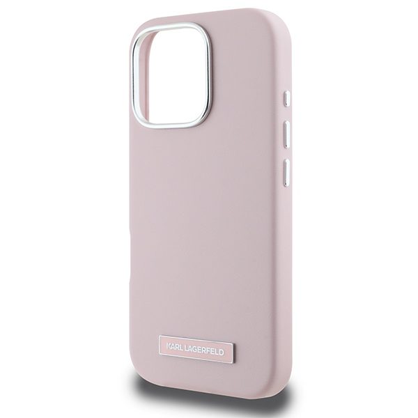 Karl Lagerfeld case for iPhone 16 Pro Max 6,9" KLHMP16XPGMSRPP pink Hard FW Metal Plate MagSafe