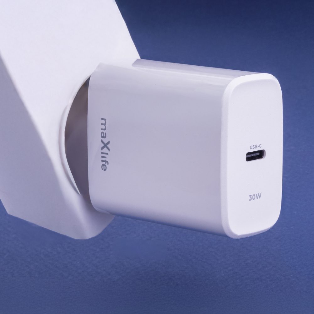 416842_oryg Maxlife MXTC-10-30C PD QC charger 1x USB-C 30W white