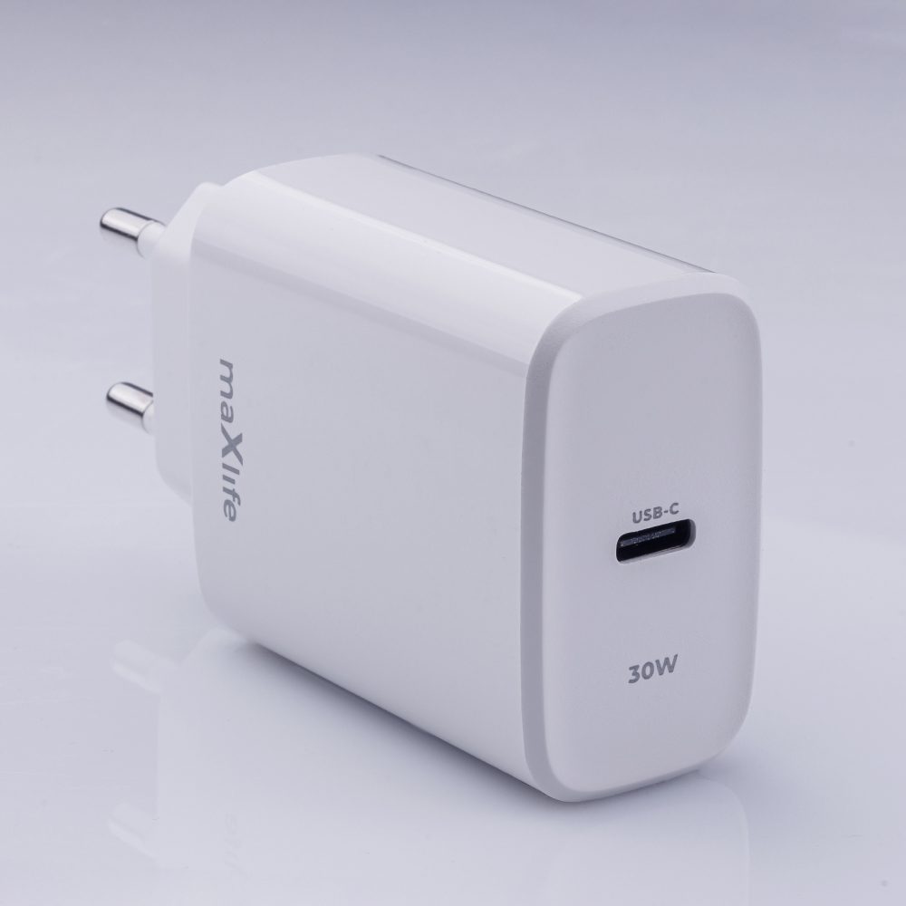 416843_oryg Maxlife MXTC-10-30C PD QC charger 1x USB-C 30W white
