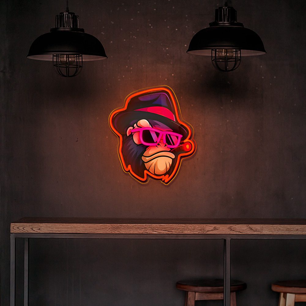 416851_oryg Neon ART LED GANGSTA MONKEY multicolor FLA03 Forever Light