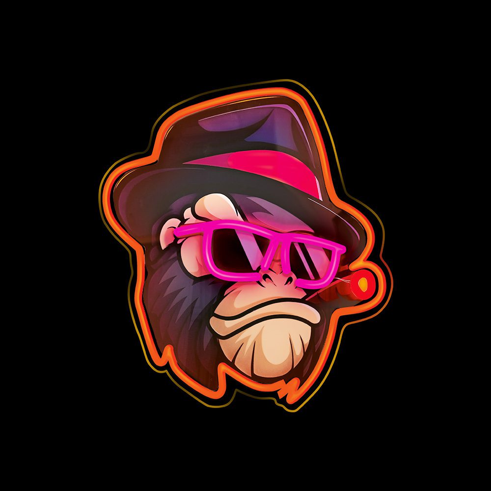 416853_oryg Neon ART LED GANGSTA MONKEY multicolor FLA03 Forever Light