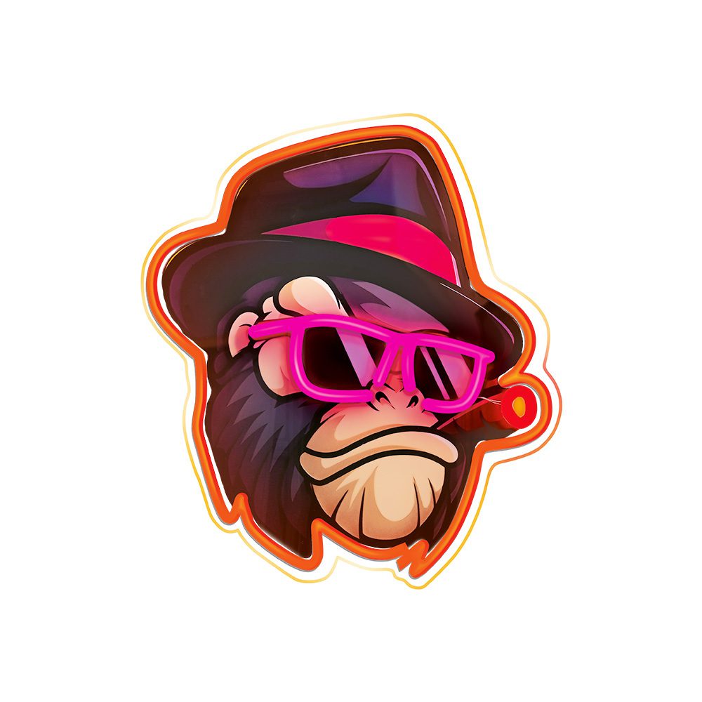 416854_oryg Neon ART LED GANGSTA MONKEY multicolor FLA03 Forever Light