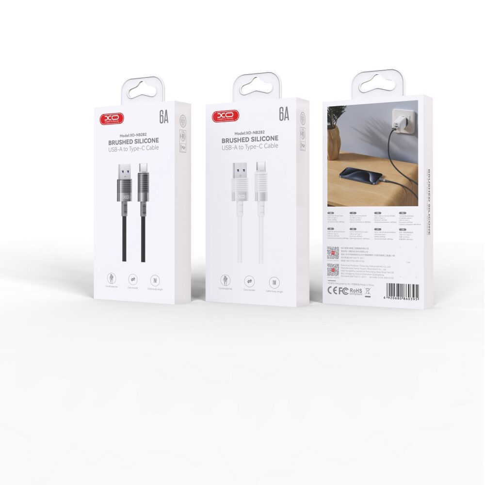 417080_oryg XO cable NB282 USB - USB-C 1,0m 6A white