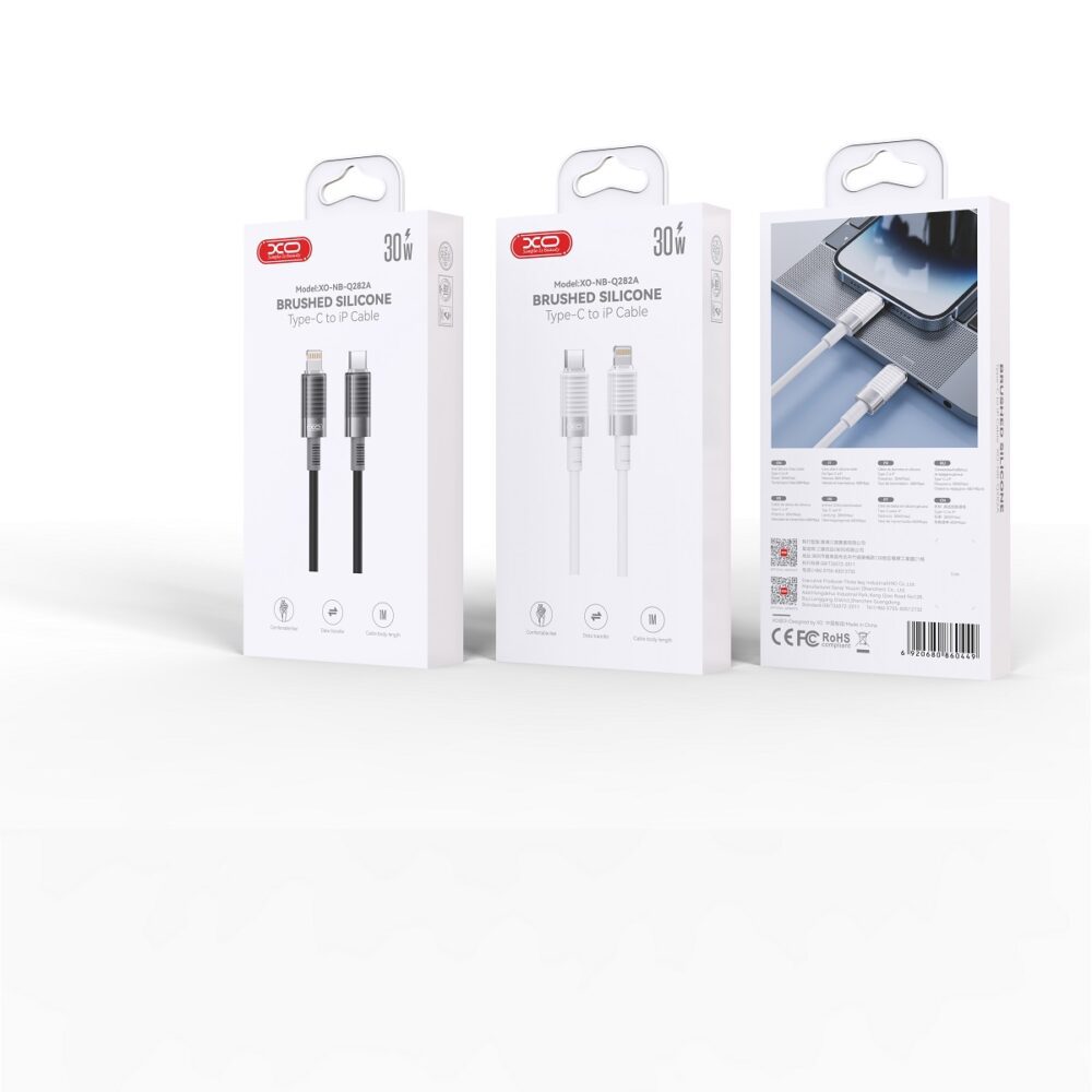 417084_oryg XO cable NB-Q282B PD USB-C - USB-C 1,0m 60W black
