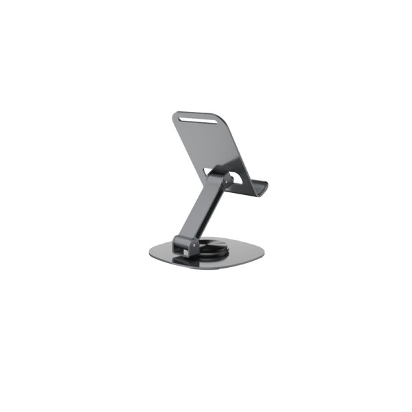 Devia folding holder stand EL243 for phone tablet rotating 360 gray metal