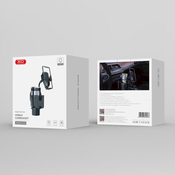 XO car holder C140 black to the cup holder