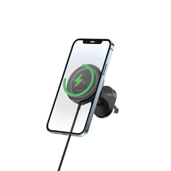 Forever car holder for air vent MACH-300 magnetic with wireless charging black Qi2 15W