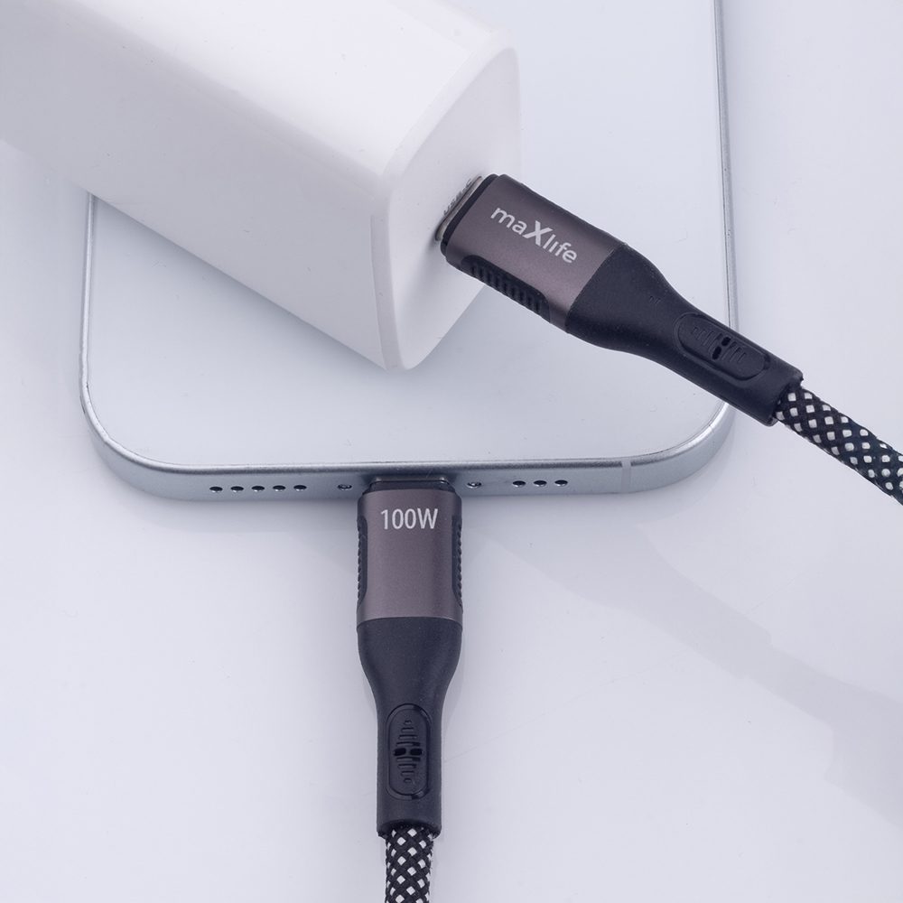 418740_oryg Maxlife MXUC-11 magnetic cable USB-C - USB-C 1,0 m 100W black nylon