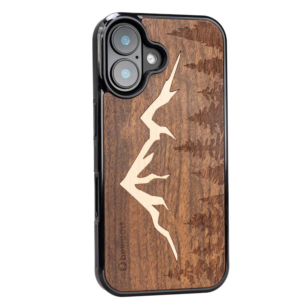 Bewood case for iPhone 16 6,1" Mountains Imbuia