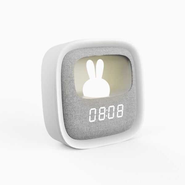 419634_oryg Alarm clock with LED Bunny night light PURE FNL-06 AURORA white square Forever Light