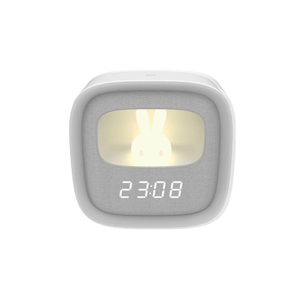 419635_oryg Alarm clock with LED Bunny night light PURE FNL-06 AURORA white square Forever Light