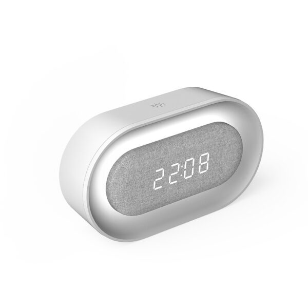 Alarm Clock with LED Night Light PURE FNL-07 AKSEL white long Forever Light