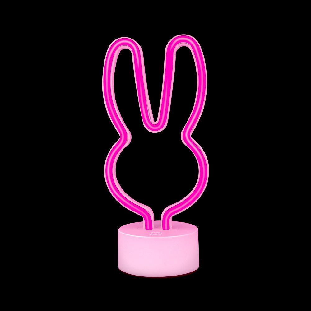 419657_oryg Neon LED on stand RABBIT pink USB-C FSC-10 Forever Light