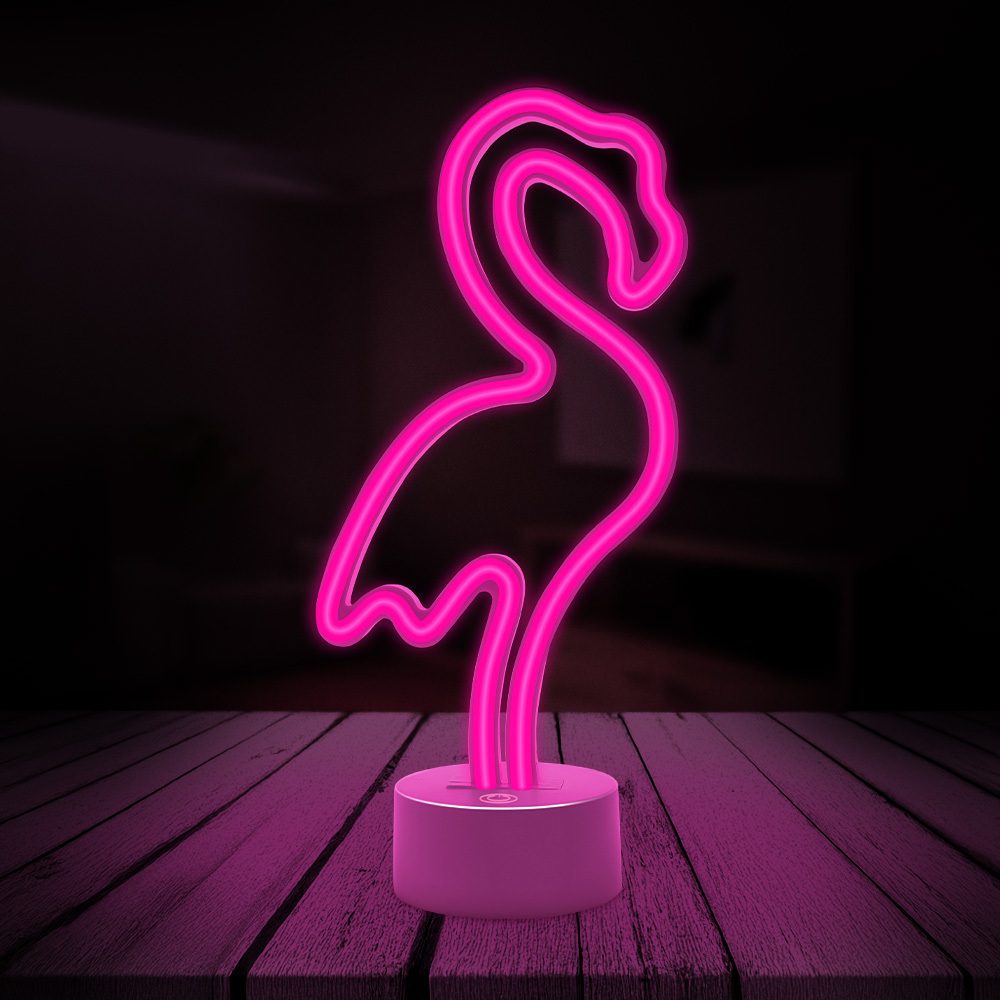 419661_oryg Neon LED on stand FLAMINGO pink USB-C FSC-11 Forever Light