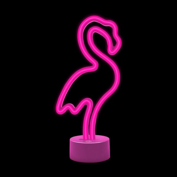 Neon LED on stand FLAMINGO pink USB-C FSC-11 Forever Light
