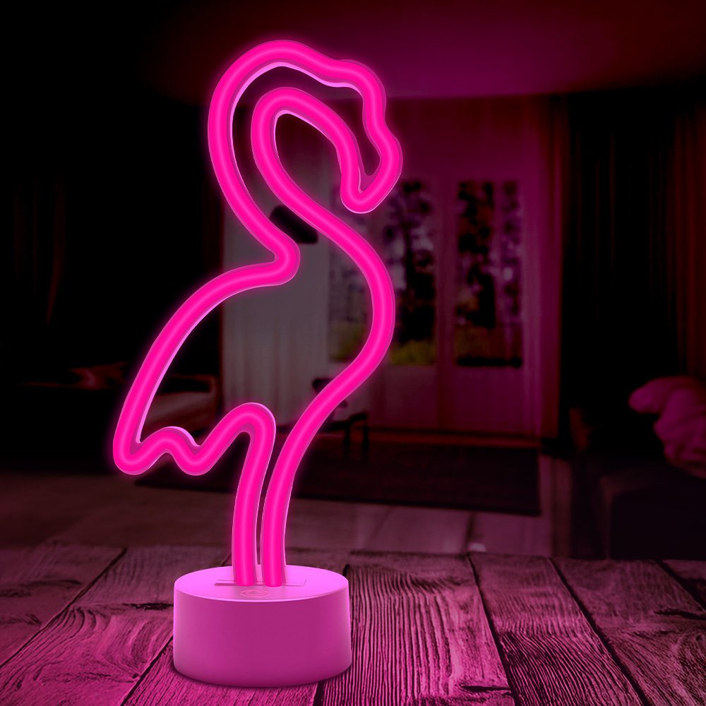 419666_oryg Neon LED on stand FLAMINGO pink USB-C FSC-11 Forever Light