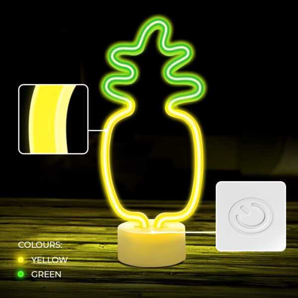 419684_oryg Neon LED on stand PINEAPPLE orange green USB-C FSC-12 Forever Light