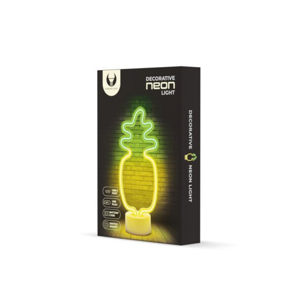 419688_oryg Neon LED on stand PINEAPPLE orange green USB-C FSC-12 Forever Light