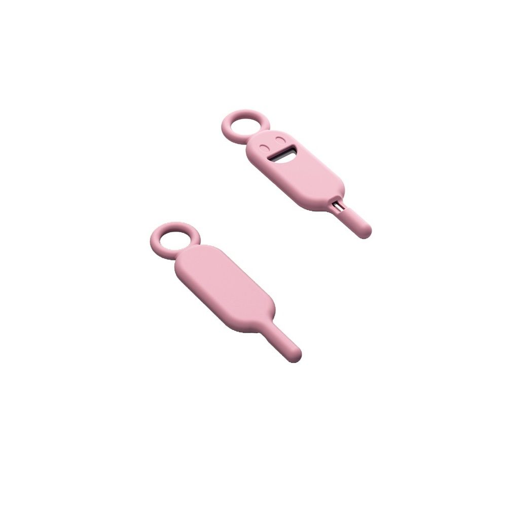 419810_oryg Key / needle for SIM card tray needle keychain pink