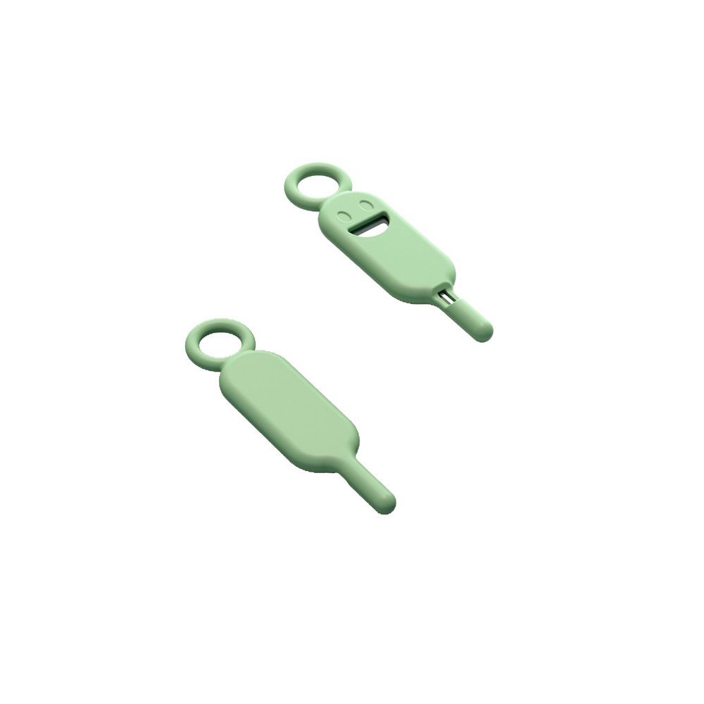 419813_oryg Key / needle for SIM card tray needle keychain green